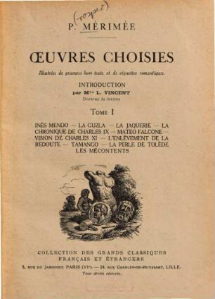 Oeuvres choisies, 1. Inès Mendo [u.a.]