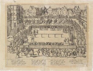 Beschreibung derer Fürstlicher Güligscher ec. Hochzeit: Fussturnier auf dem Marktplatz am 23. Juni 1585