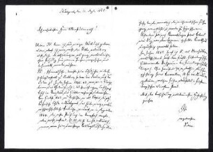 Brief von Theodor von Heuglin an Ferdinand Krauss