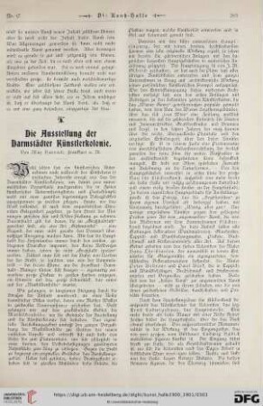 6: Die Ausstellung der Darmstädter Künstlerkolonie