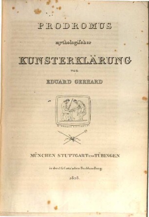 Antike Bildwerke, [0]. Text zu Eduard Gerhard's Antiken Bildwerken : in drei Lieferungen