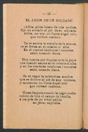 El adiós de un soldado