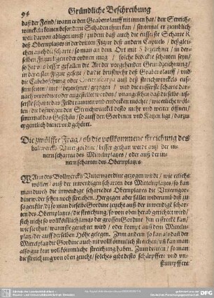 Die zwölffte Frag/ob die vollkommene streichung des bollwercks Untergordine/besser gethan werde auß der unnern scharten des Mittelnplatzes/oder auß der innern scharten des Obernplatzes.