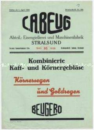 Kombinierte Kaff- und Körnergebläse