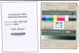 Entnazifizierung Wilhelm Pfeiff , geb. 23.06.1909 (Kaufm.Angestellter)