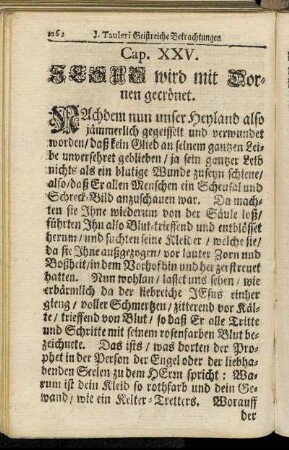Cap. XXV. Jesus wird mit Dornen gecrönet.
