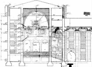 Stuttgart Hbf: Empfangsgebäude Bereich Kl.Schalterhalle Schnitt vor Treppeneingang