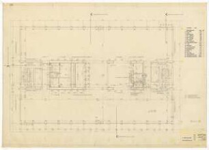 Hochschulbibliothek, Karlsruhe Neubau: Grundriss 3.OG Präsenzmagazin, 1:50