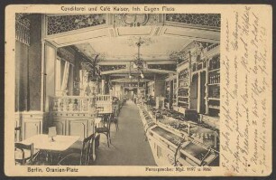 Ansichtskarte „Conditorei und Café Kaiser“, Oranienplatz [2/2]