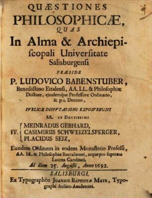 Quaestiones Philosophicae