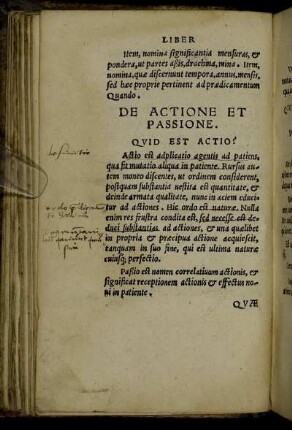 De Actione Et Passione