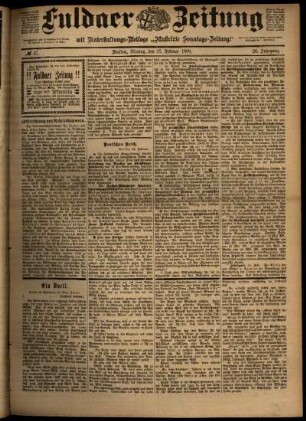 Ausgabe vom Montag, den 27. Februar 1899.