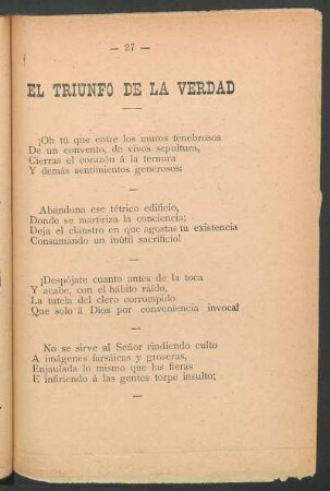 El triunfo de la verdad