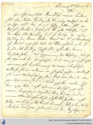 Nachlass J. G. Jacobi (NL 7/IV B 324) : Briefwechsel Pfeffel - Jacobi