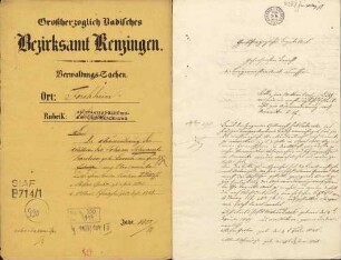 Auswanderung: Karolina Schwärzle, Forchheim, nach Nordamerika Stefan Gerber, Forchheim Albert Schwärzle, Forchheim