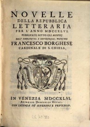 Novelle della repubblica letteraria. 1746