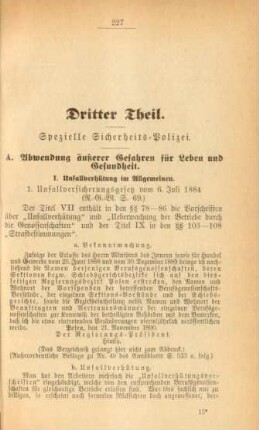 Dritter Theil. Spezielle Sicherheits-Polizei