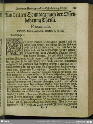 Am dritten Sonntage nach der Offenbahrung Christi