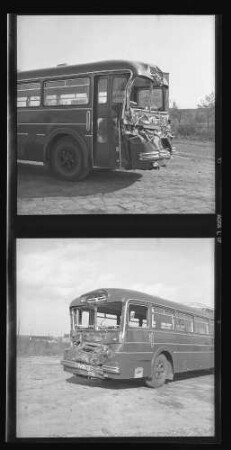 Heilbronn, Kbw, beschädigter Bahnbus (Aussen- und Innenaufnahmen)