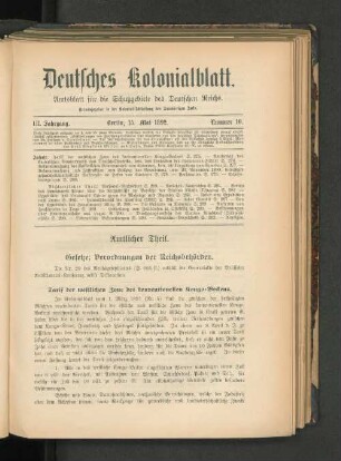 III. Jahrgang. Berlin, 15.Mai 1892. Nummer 10.