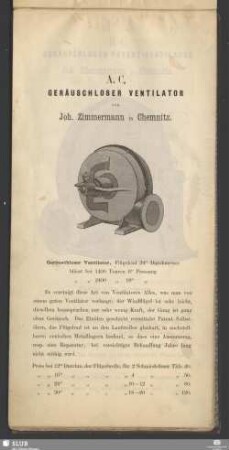 A. C. Geräuschloser Ventilator