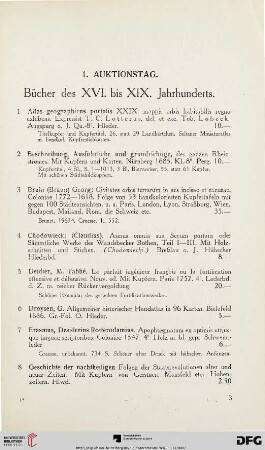 1. Auktionstag (Nr. 1-236)