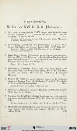 1. Auktionstag (Nr. 1-236)