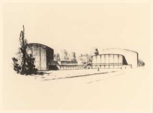 Stadthalle und Stadttheater, Siegen: Ausschnitt von Inv.Nr. 36928