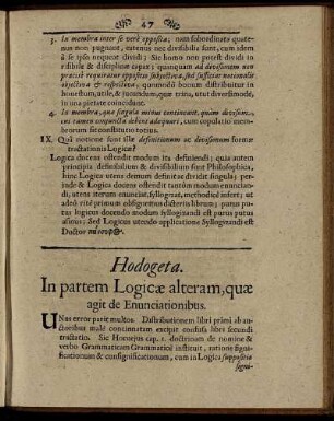 Hodogeta. In partem Logicæ alteram, quæ agit de Enunciationibus.