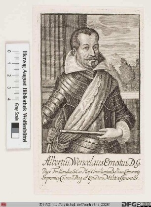 Bildnis Albrecht (Eusebius Wenzel) von Wallenstein (eig. Waldstein)