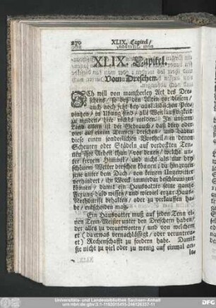 XLIX. Capitel. Vom Dreschen.