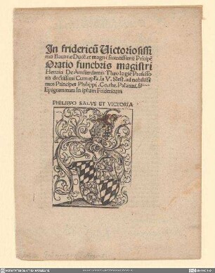 Herwych, Gysbertuszoom: Oratio funebris in Fridericum Bavariae Ducem