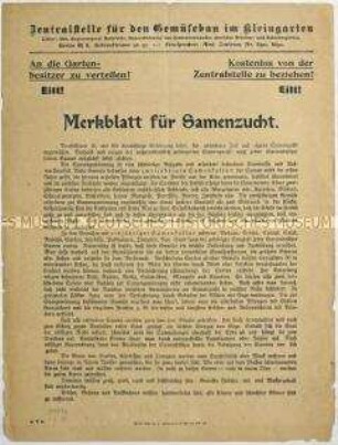 Merkblatt für Gartenbesitzer