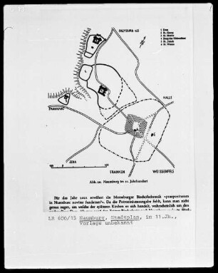 Stadtplan von Naumburg an der Saale im 11. Jahrhundert