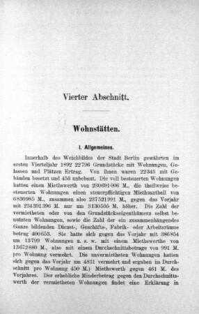 Vierter Abschnitt. Wohnstätten