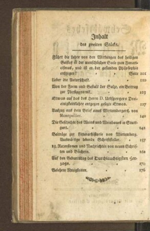 Inhalt des zweiten Stückes