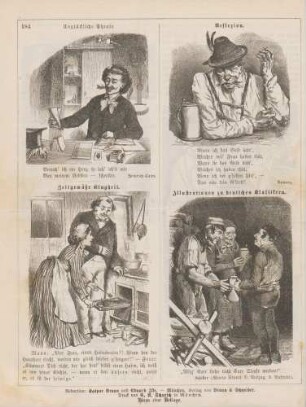 "Unglückliche Phrase" "Zeitgemäße Klugheit" "Reflexion" "Illustrationen zu deutschen Klassikern"