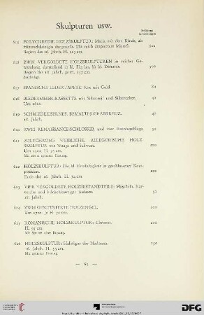 Skulpturen usw. (Nr. 615-626)