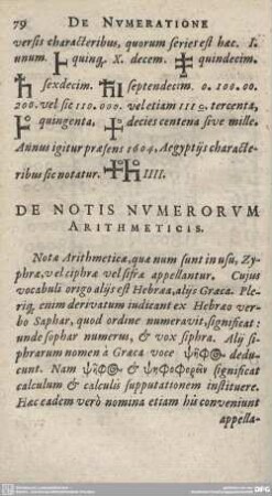 De Notis Numerorum Arithmeticia.