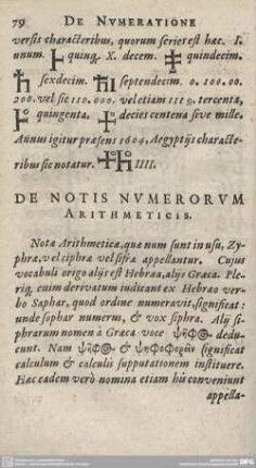 De Notis Numerorum Arithmeticia.