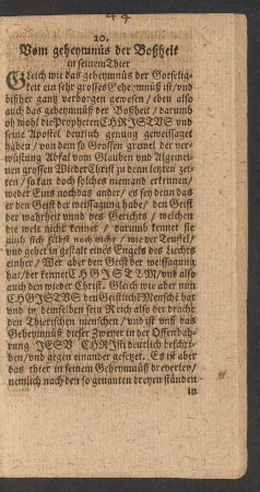 20. Vom geheymnüs der Boßheit in seinem Thier.