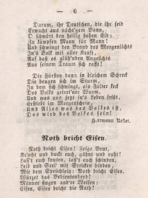 Noth bricht Eisen