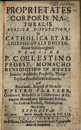 Proprietates Corporis Naturalis