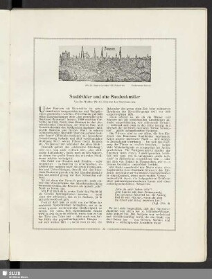 Stadtbilder und alte Baudenkmäler