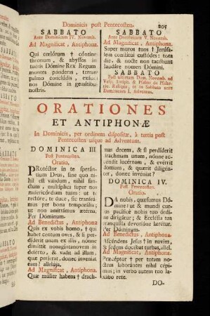 205-211, Orationes Et Antiphonae.
