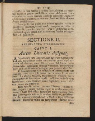 Sectione II. Examinanda ...