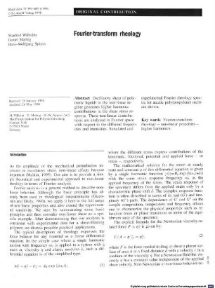 Fourier-transform rheology