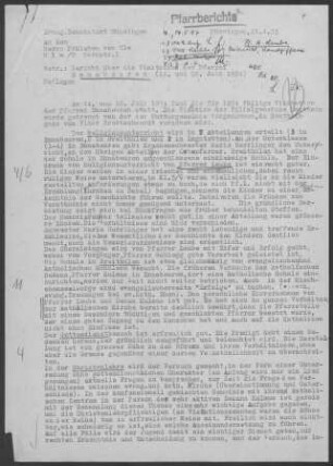 Ennabeuren-Sontheim: Visitationsbericht mit Pfarrbericht 1954