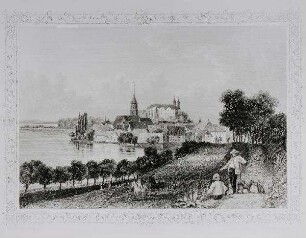 Ansicht von Plön, Blick auf Kirche und Schlossberg