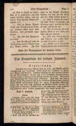 208-274, Das Evangelium des heiligen Johannes